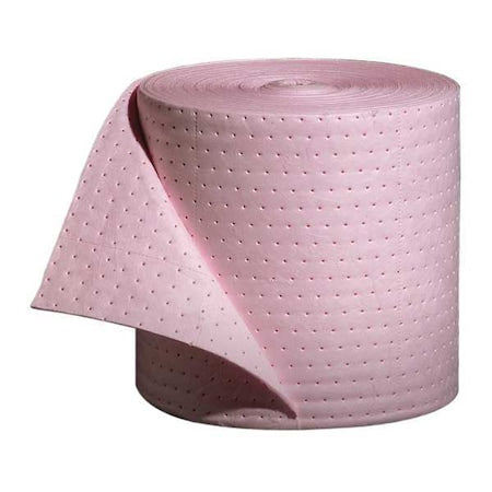 Sorbent Roll, 20 gal, 15 in x 150 ft, Universal, Pink, Polypropylene