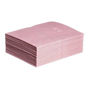 Sorbent Pad, 11 gal, 15 in x 20 in, Universal, Pink, 50 PK