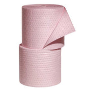 Sorbent Roll, 40 gal, 15 in x 150 ft, Universal, Pink, Polypropylene