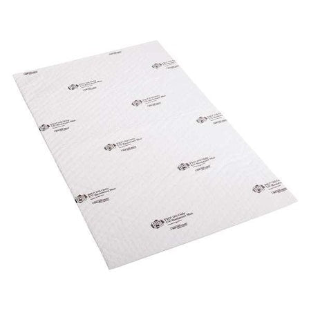 Sorbent Pad, 2 13/16 gal, 28 in x 48 1/2 in, Oil, White, 3 PK