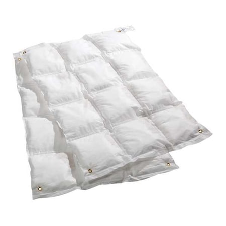 Sorbent Blanket, 7 gal, 27 in x 36 in, Oil, White, 2 PK