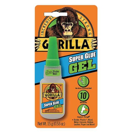 Adhesive, Super Glue Gel Series, White, 10.1 oz, Cartridge