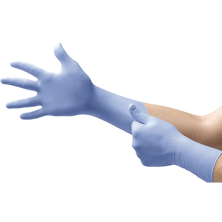 FFE-775, Disposable Gloves, 4.00 to 4.99 mil Palm, Nitrile, Powder-Free, M (8), 50 PK, Blue