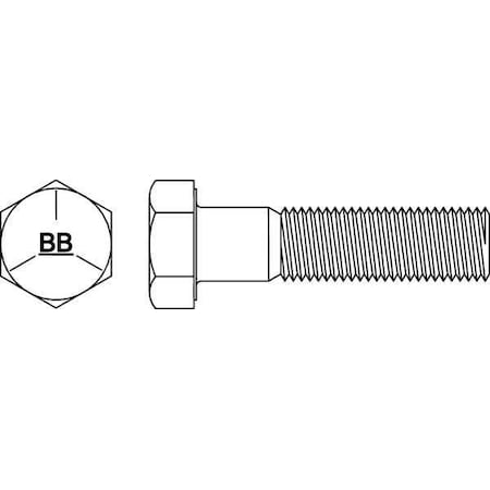 Grade 5, 7/8"-9 Hex Head Cap Screw, Black Oxide Steel, 4-3/4 in L, 10 PK