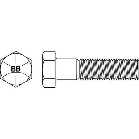 Grade 8, 1/4"-20 Hex Head Cap Screw, Black Oxide Steel, 9 in L, 15 PK