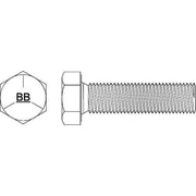 Grade 5, 1/4"-20 Hex Head Cap Screw, Black Oxide Steel, 8 in L, 10 PK
