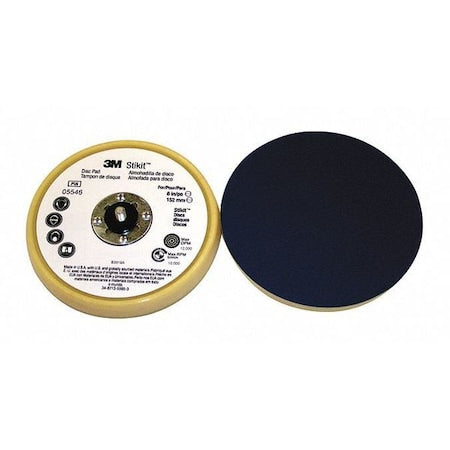 Low Profile Finishing Dsc Pad,6inx11/16in 5/16-24 Ext,10/pk