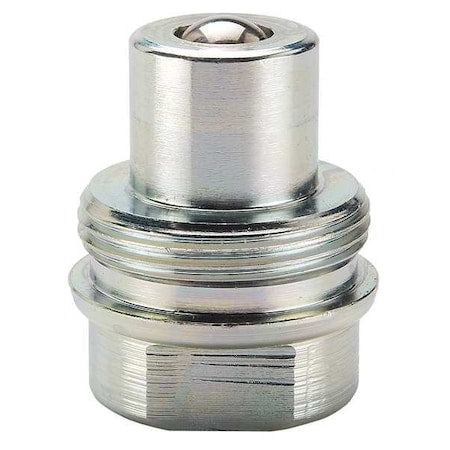 Hydraulic Quick Connect Hose Coupling, Steel Body, Ball Lock, 1/4"-18 Thread Size, 3000 Series