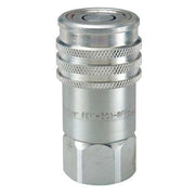 Hydraulic Quick Connect Hose Coupling, Steel Body, Push-to-Connect Lock, 9/16"-18 Thread Size