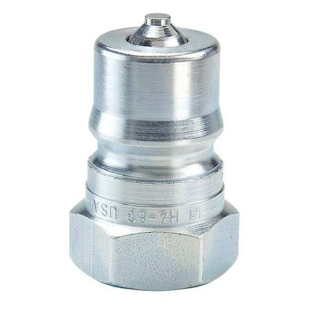 Hydraulic Quick Connect Hose Coupling, Steel Body, Ball Lock, 1"-11-1/2 Thread Size, 60 Series