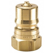 Hydraulic Quick Connect Hose Coupling, Brass Body, Ball Lock, 1"-11-1/2 Thread Size, 60 Series