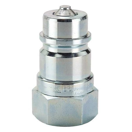 Hydraulic Quick Connect Hose Coupling, Steel Body, Sleeve Lock, 1/2"-14 Thread Size, 6600 Series