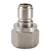 Hydraulic Quick Connect Hose Coupling, 303 Stainless Steel Body, Ball Lock, 1/8"-27 Thread Size