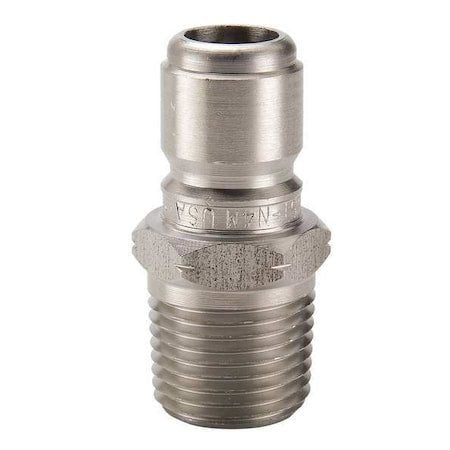 Hydraulic Quick Connect Hose Coupling, 303 Stainless Steel Body, Ball Lock, 1/8"-27 Thread Size
