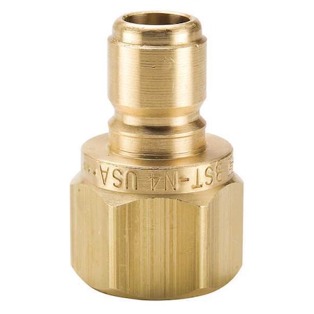 Hydraulic Quick Connect Hose Coupling, Brass Body, Sleeve Lock, 3/4"-14 Thread Size, ST Series