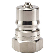 Hydraulic Quick Connect Hose Coupling, 316 Stainless Steel Body, Sleeve Lock, 3/4"-14 Thread Size