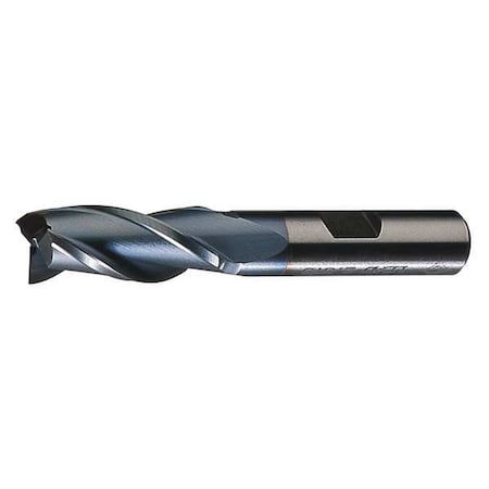 4-Flute HSS Center Cutting Square Single End MIll Cleveland HG-4C-TN TiN 5/32x3/8x1/2x2-3/8