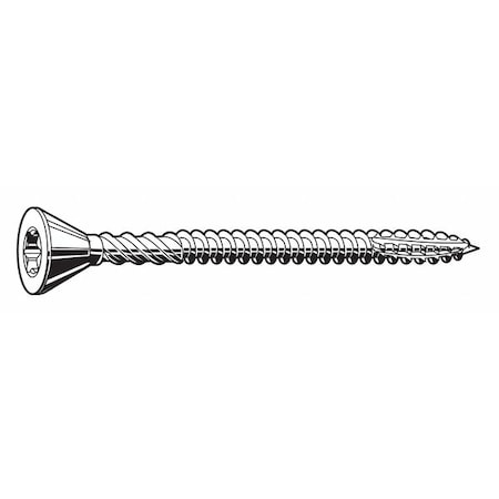Deck Screw, #8 x 2 in, 18-8 Stainless Steel, Flat Head, Torx Drive, 200 PK