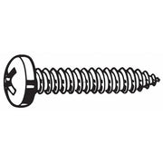 Sheet Metal Screw, #7 x 1-1/2 in, Zinc Plated Steel Pan Head Phillips Drive, 100 PK