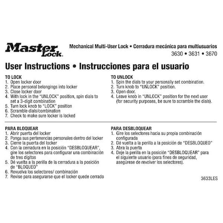 Instruction Magnet, English/Spanish, PK10