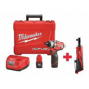 M12 FUEL 1/4" Hex 2-Speed Screwdriver Kit + M12 Cordless 3/8" Ratchet