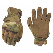 Tactical Glove, Synthetic Leather Palm, 10" Length, Stretch Elastic Cuff, Full Finger, Multicam
