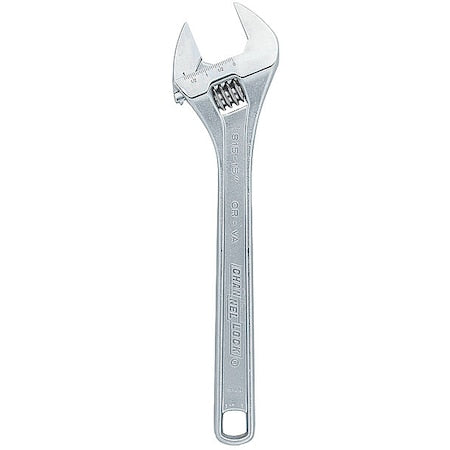 Adj. Wrench,15",1-21/32" Cap.,Chrome