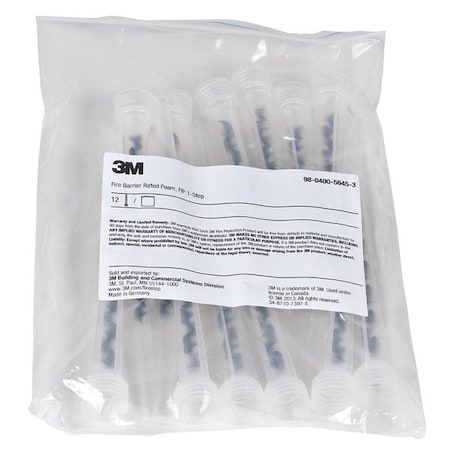 Nozzle, 8-1/2inLx7/8inD, Clear/Black, PK12
