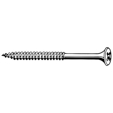 Drywall Screw, #8 x 2-1/2 in, Steel, Flat Head Phillips Drive, 200 PK
