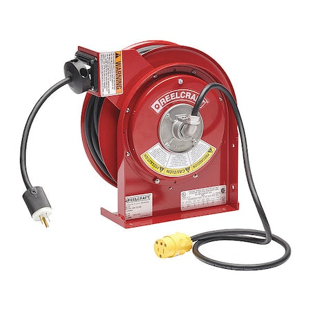 Retractable Cord Reel with 50 ft. Cord 1-Outlet 16/3