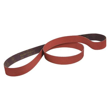 Sanding Belt, 1 in W, 42 in L, Coated, Ceramic, 120 Grit, Not Applicable, 947A, Maroon