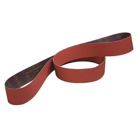 Sanding Belt, 6 in W, 48 in L, Coated, Ceramic, 60 Grit, Medium, 947A, Maroon