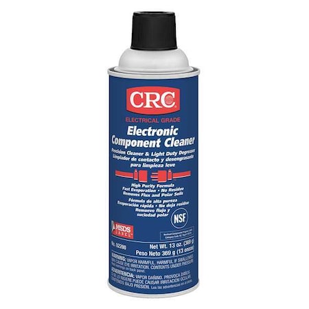 Electronic Component Cleaner, Aerosol Spray Can, 13 oz, Liquid