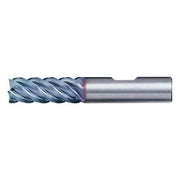 5-Flute Carbide HIgh-Perf Square Single End Mill for Steel CTD CEM-EMS-5-TA TiAlN 3/4x3/4x3-1/4x6