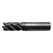 5-Flute Carbide HP CrnRad Single End Mill for Ferrous Matl CTD CEM-V2-5R Bright 3/8x3/8x5/8x2x0.02CR