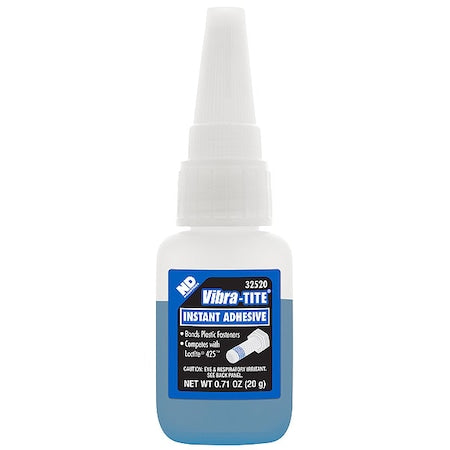 Plastic Threadlocker, VIBRA-TITE 325, Blue, Liquid, 20 g Bottle