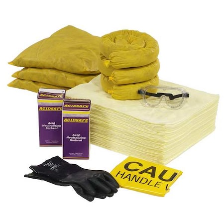 Spill Kit Refill, 21 gal Volume Absorbed per Kit, 20 gal Capacity, Box