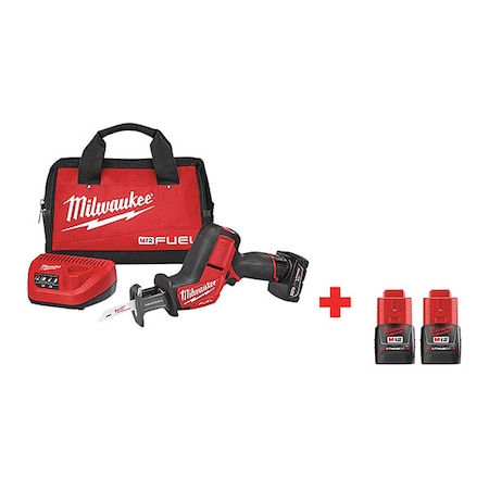 M12 FUEL HACKZALL Recip Saw Kit + M12 Compact Battery 2-Pack