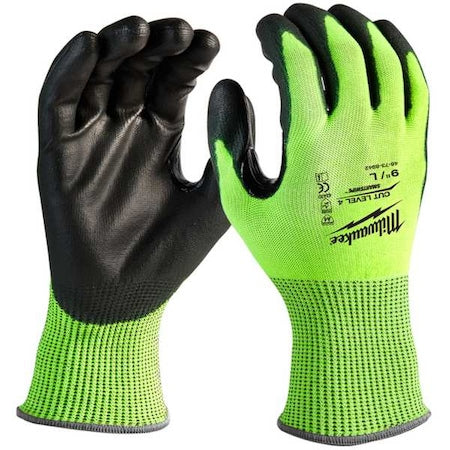 Work Gloves, Cut Level A5 ,Dipped ,Nitrile ,Smooth ,L 12 PK