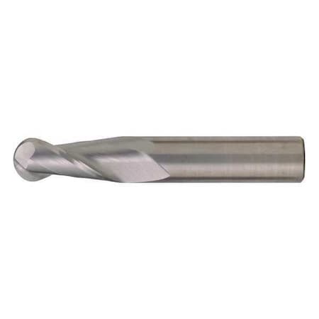2-Flute Carbide Ball Nose Single End GP End Mill Cleveland CEM-SE-2B Bright 1x1x1-1/2x4