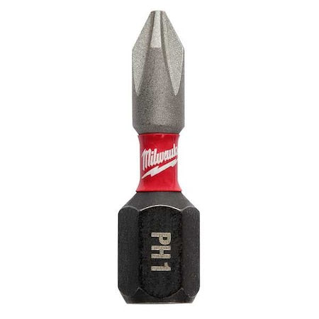 SHOCKWAVE 1 in Phillips No. 1 Impact Duty Power Bit, 250-Piece Pack