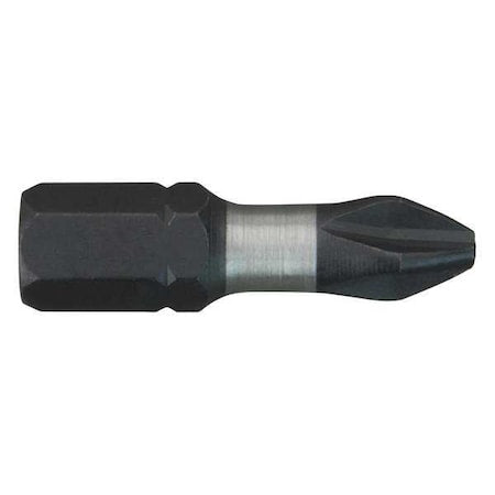 SHOCKWAVE 1 in Phillips No. 2 Impact Duty Power Bit, 250-Piece Pack