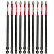 SHOCKWAVE 6 in Phillips No. 2 Impact Duty Power Bit, 10-Piece Pack