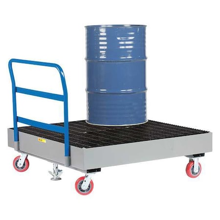 Four Drum Spill Platfrm Cart,15-1/2in H.