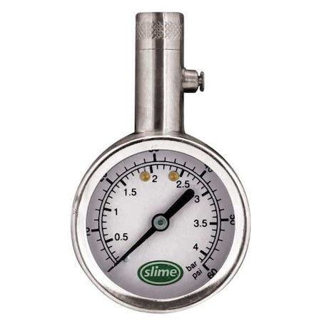Brass Dial Tire Gauge,5 to 60 PSI