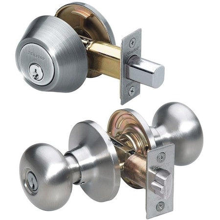 Knob Lockset, Mechanical, Entrance, Grd. 3