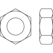 Hex Nut, 2-1/2"-4, Steel, Grade 2, Black Oxide, 2-1/2 in Ht