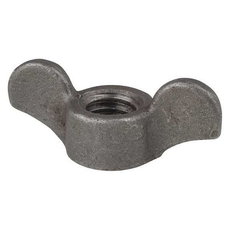 Wing Nut, 3/4"-6, Ductile Iron, Plain, 1.125 in Ht, 9-1/2 in Max Wing Span, 2 PK
