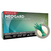 C520, Disposable Gloves, 3.00 to 3.99 mil Palm, Neoprene, Powder-Free, S (7), 100 PK, Green