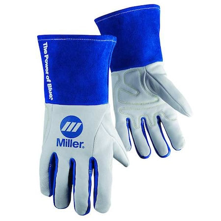 Performance Welding Gloves, Gauntlet Cuff, Keystone Thumb, Premium Goatskin, M, 1 PR